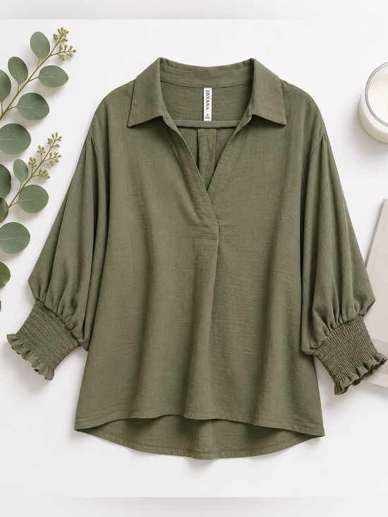 Zenana Outfitters Tops - NEW! Zenana Olive Airflow Oversized Top | 3/4 Sleeve | Sizes M, L